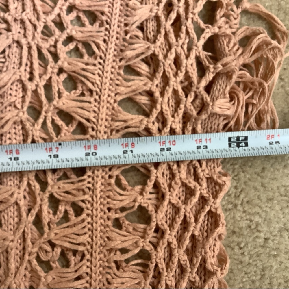 100% cotton Crocheted top  XL  light peach color - Picture 5 of 6